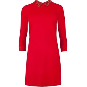 Ted Baker red collared dress. Size 1